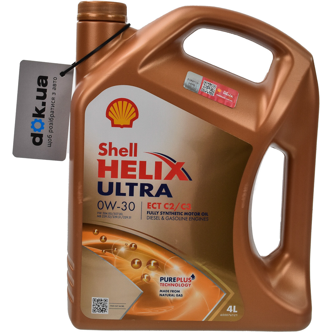 Моторное масло Shell Helix Ultra ECT С2/С3 0W-30 4 л на Citroen Xsara