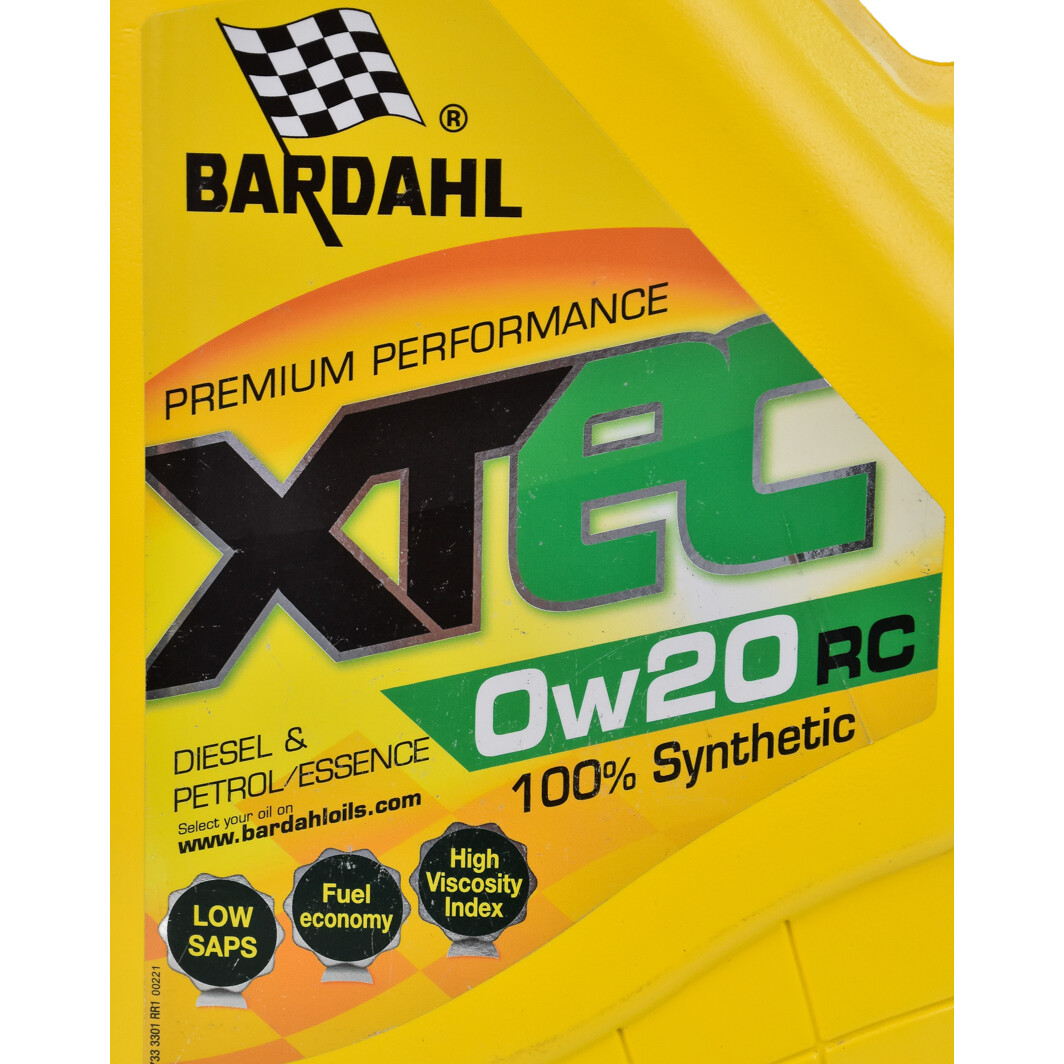 Моторное масло Bardahl XTEC RC 0W-20 5 л на Chery Tiggo
