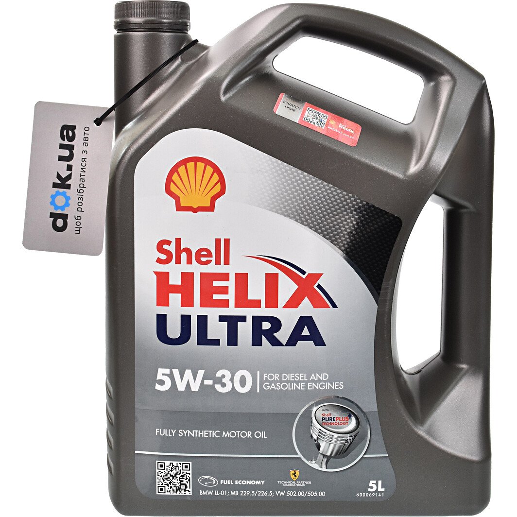 Моторна олива Shell Helix Ultra 5W-30 5 л на Citroen Nemo