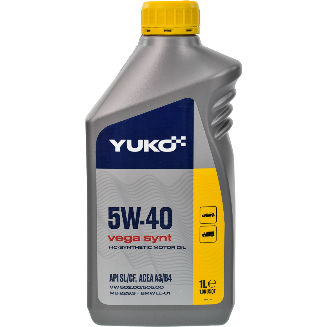 Моторное масло Yuko Vega Synt 5W-40 1 л на Volkswagen Taro