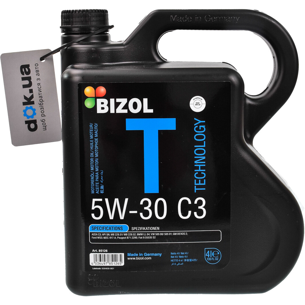 Моторна олива Bizol Technology C3 5W-30 4 л на Citroen C-Crosser