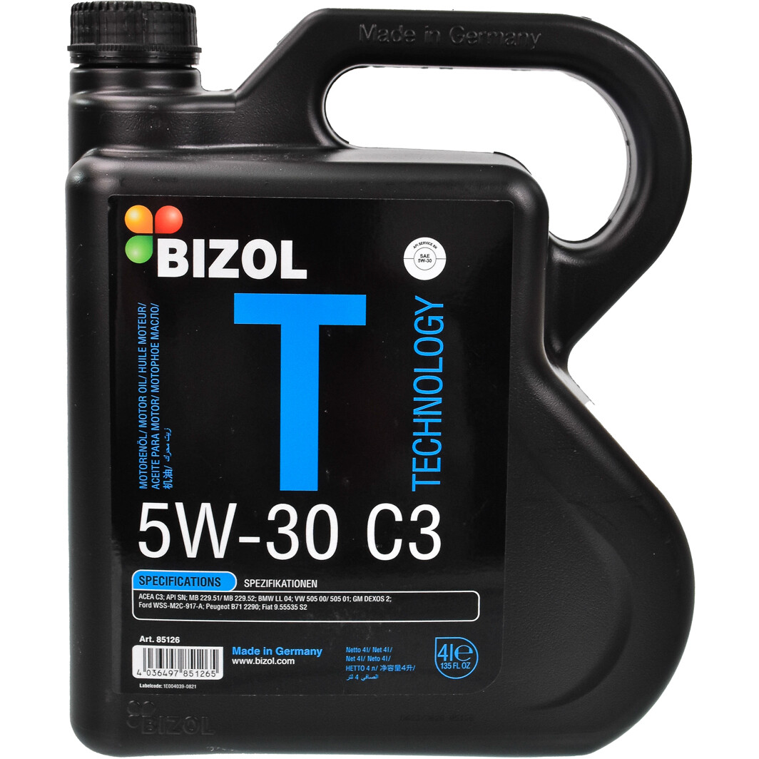 Моторное масло Bizol Technology C3 5W-30 4 л на Renault Sandero