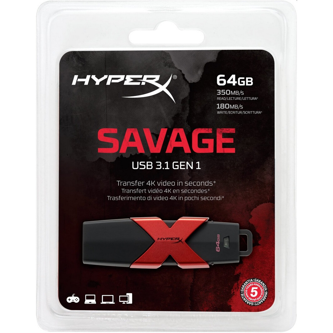 Флешка HyperX Savage 64 ГБ