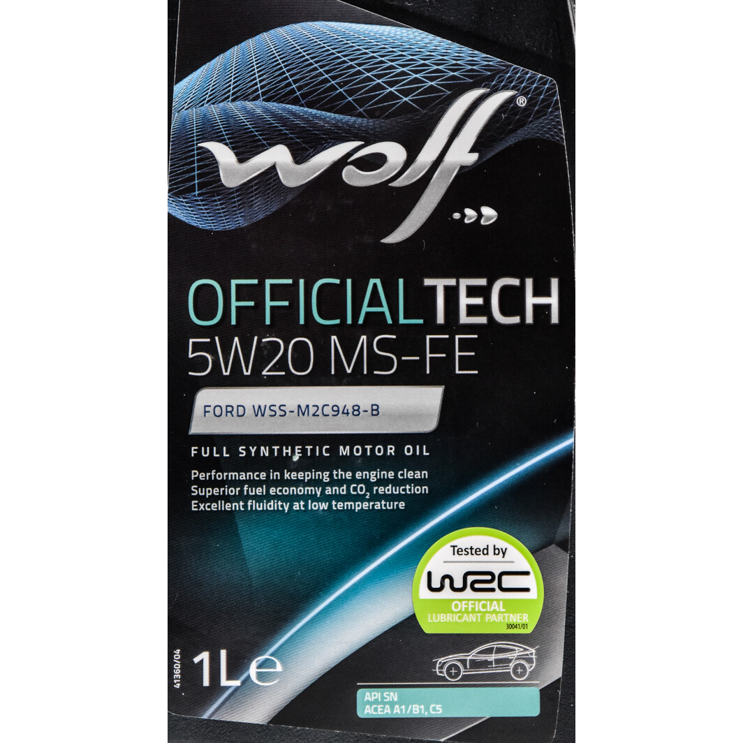 Моторна олива Wolf Officialtech MS-FE 5W-20 1 л на Daewoo Nubira