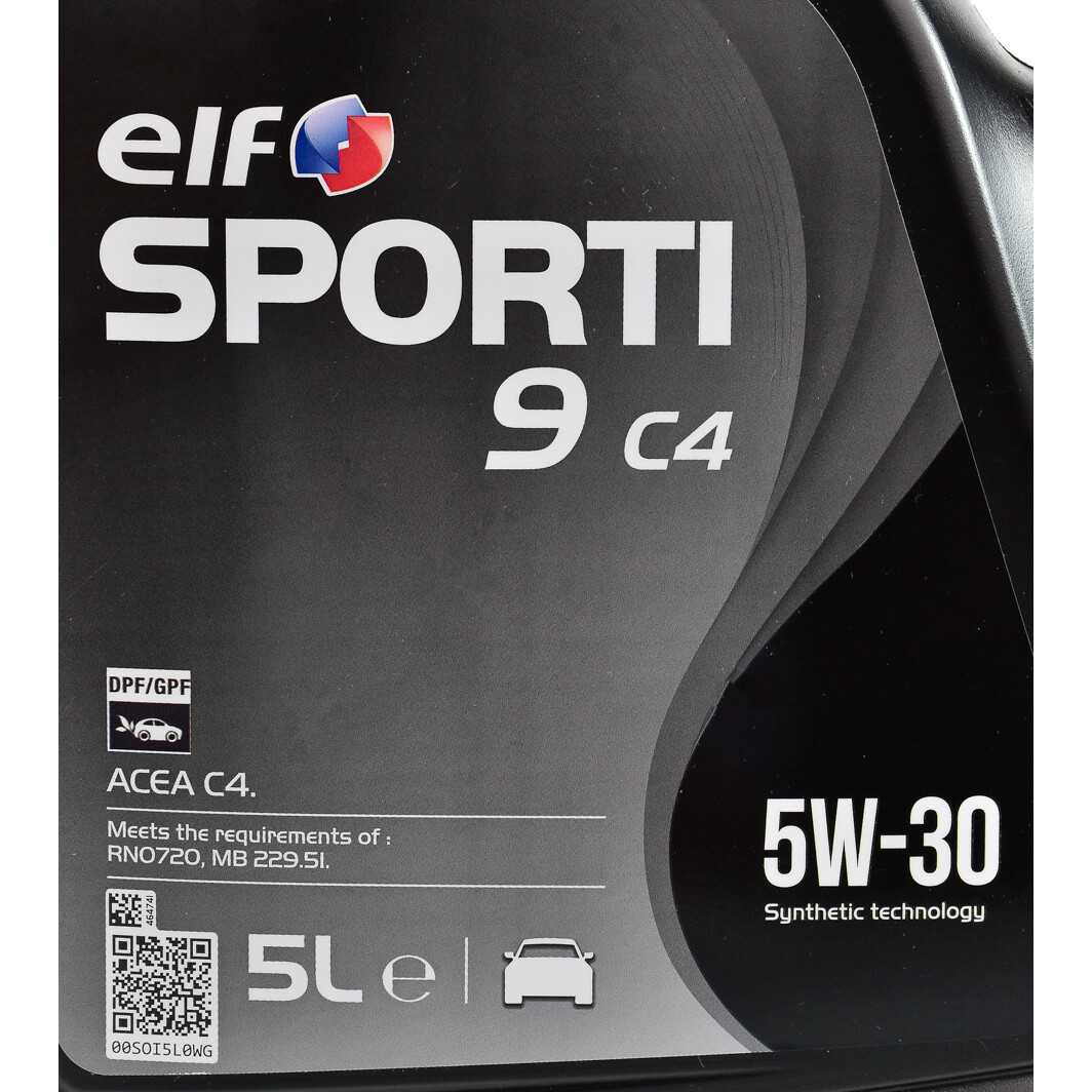 Моторна олива Elf Sporti 9 C4 5W-30 5 л на Mercedes SLS