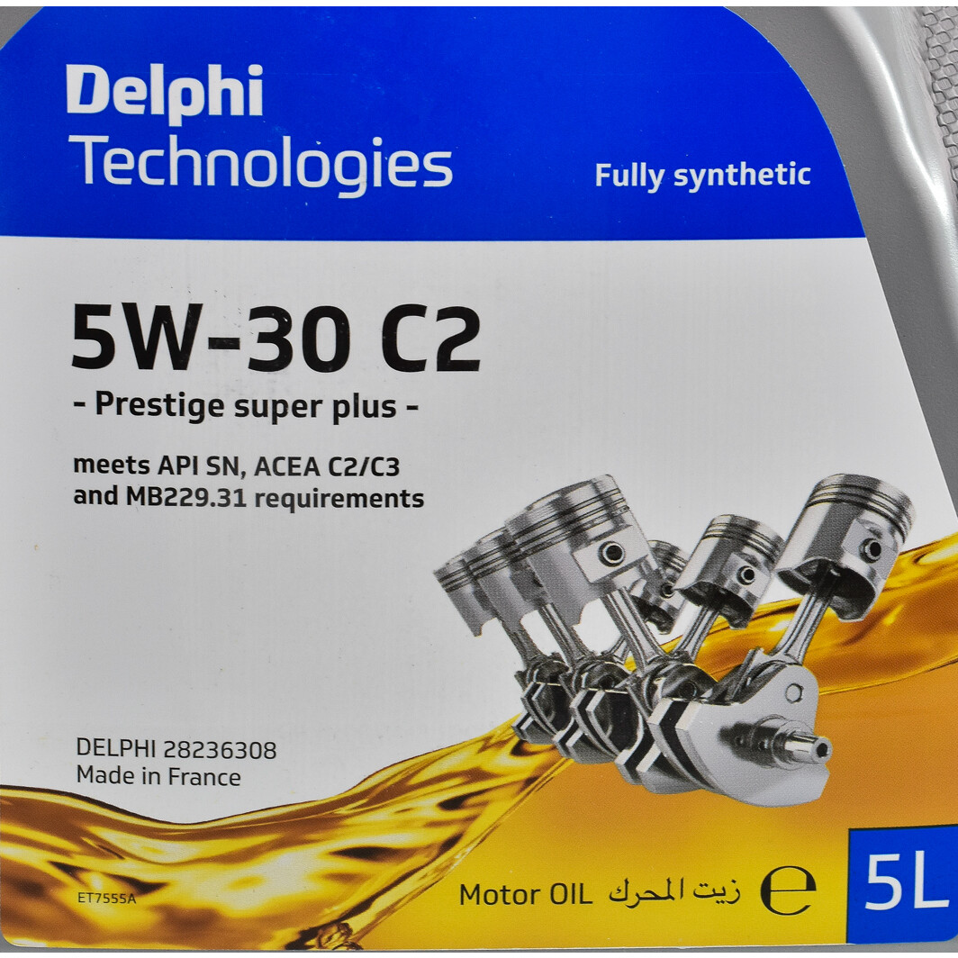 Моторна олива Delphi Prestige Super Plus C2 5W-30 5 л на Toyota 4 Runner