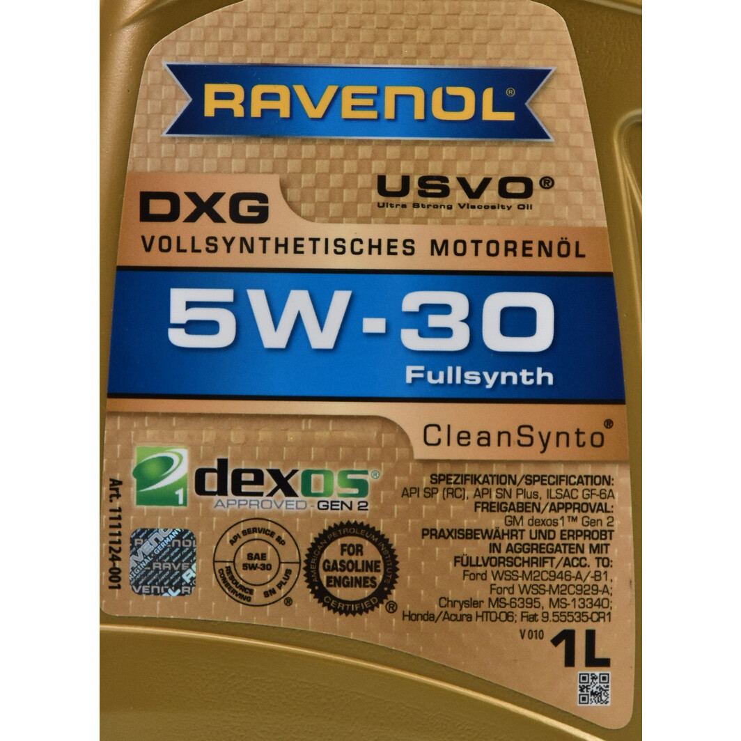 Моторна олива Ravenol DXG 5W-30 1 л на Opel Vivaro