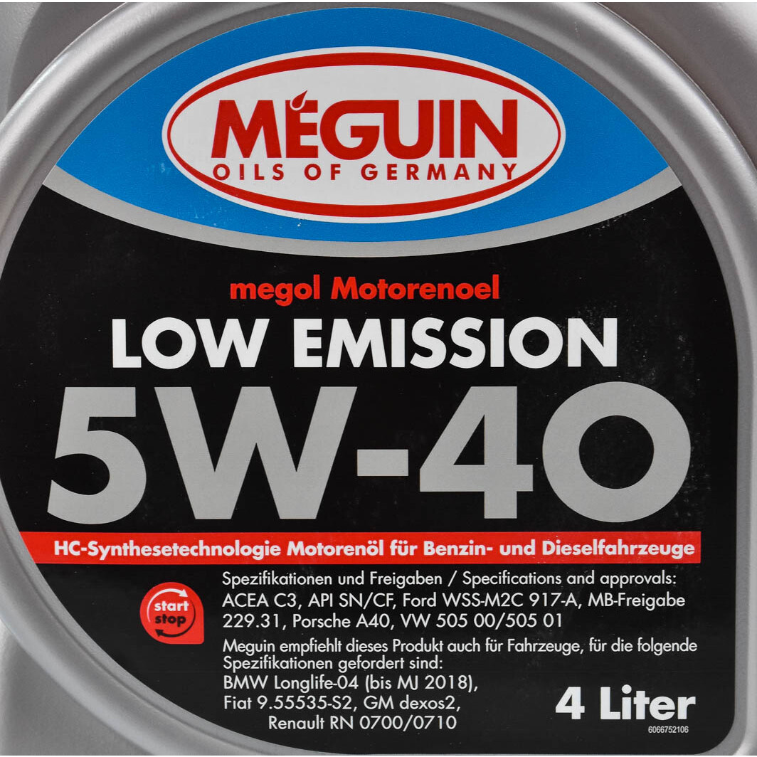 Моторное масло Meguin Low Emission 5W-40 4 л на Honda Stream