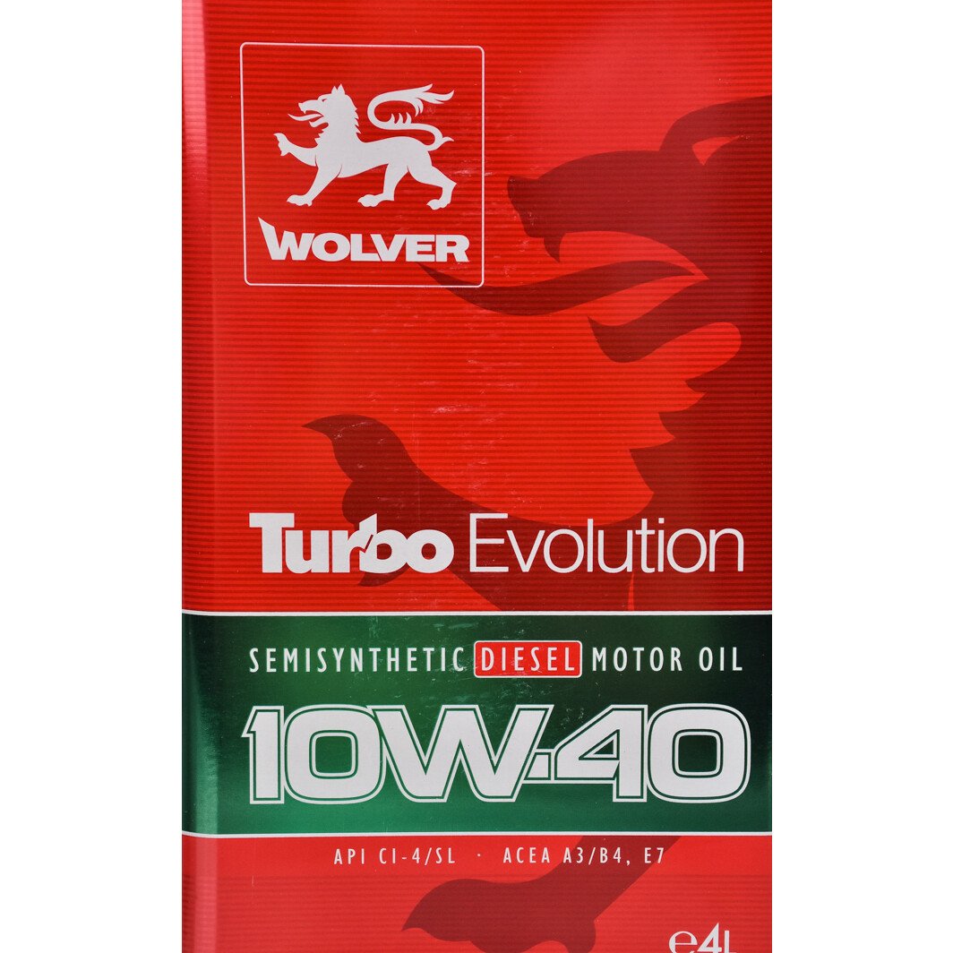 Моторна олива Wolver Turbo Evolution 10W-40 4 л на Mitsubishi Eclipse