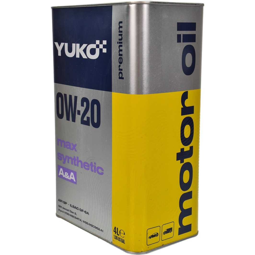 Моторное масло Yuko Max Synthetic 0W-20 4 л на Kia Sportage