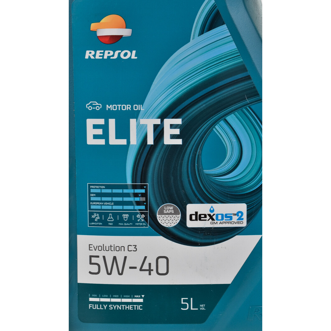 Моторна олива Repsol Elite Evolution C3 5W-40 5 л на Kia Retona