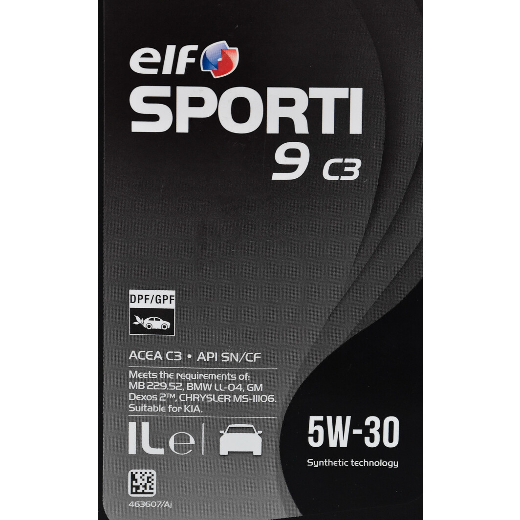 Моторна олива Elf Sporti 9 C3 5W-30 1 л на Peugeot 5008