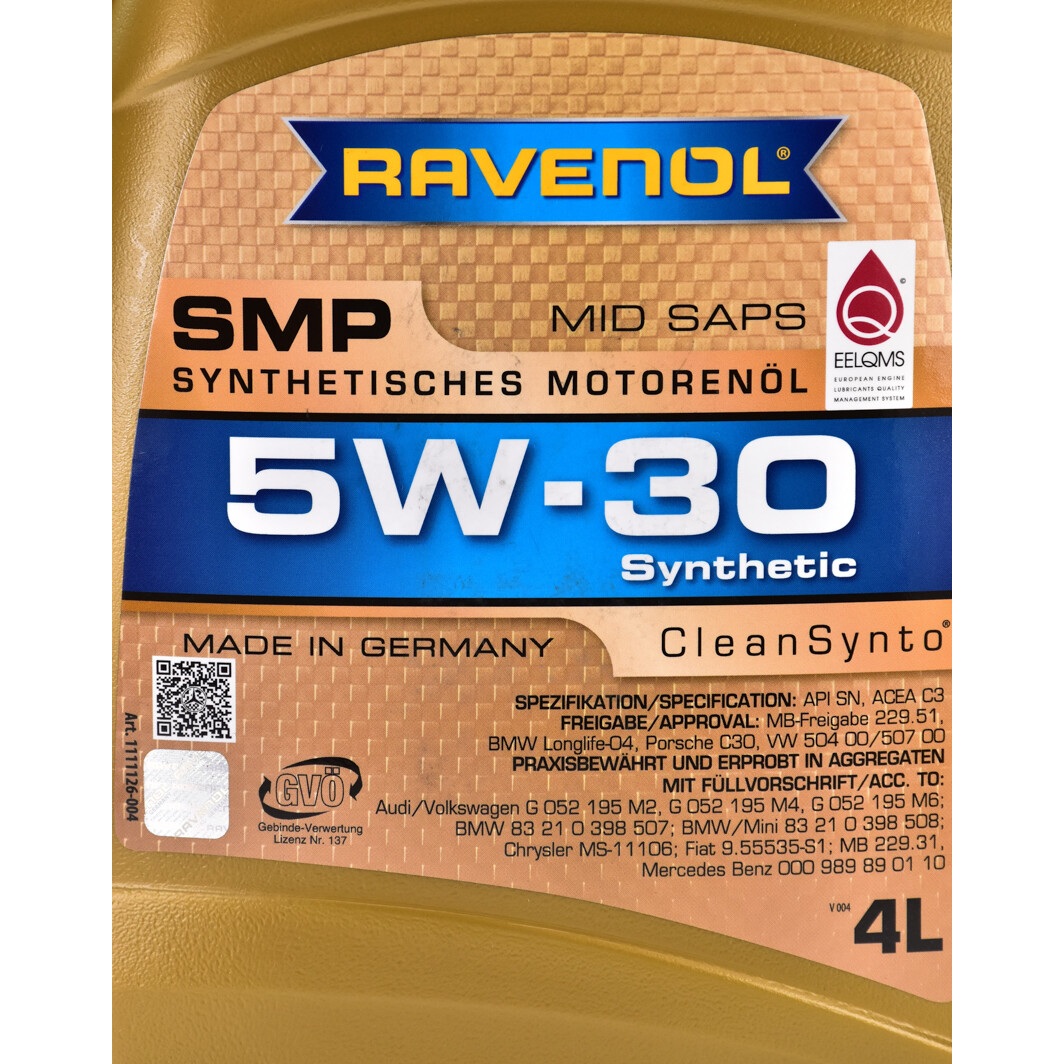 Моторна олива Ravenol SMP 5W-30 4 л на Honda S2000