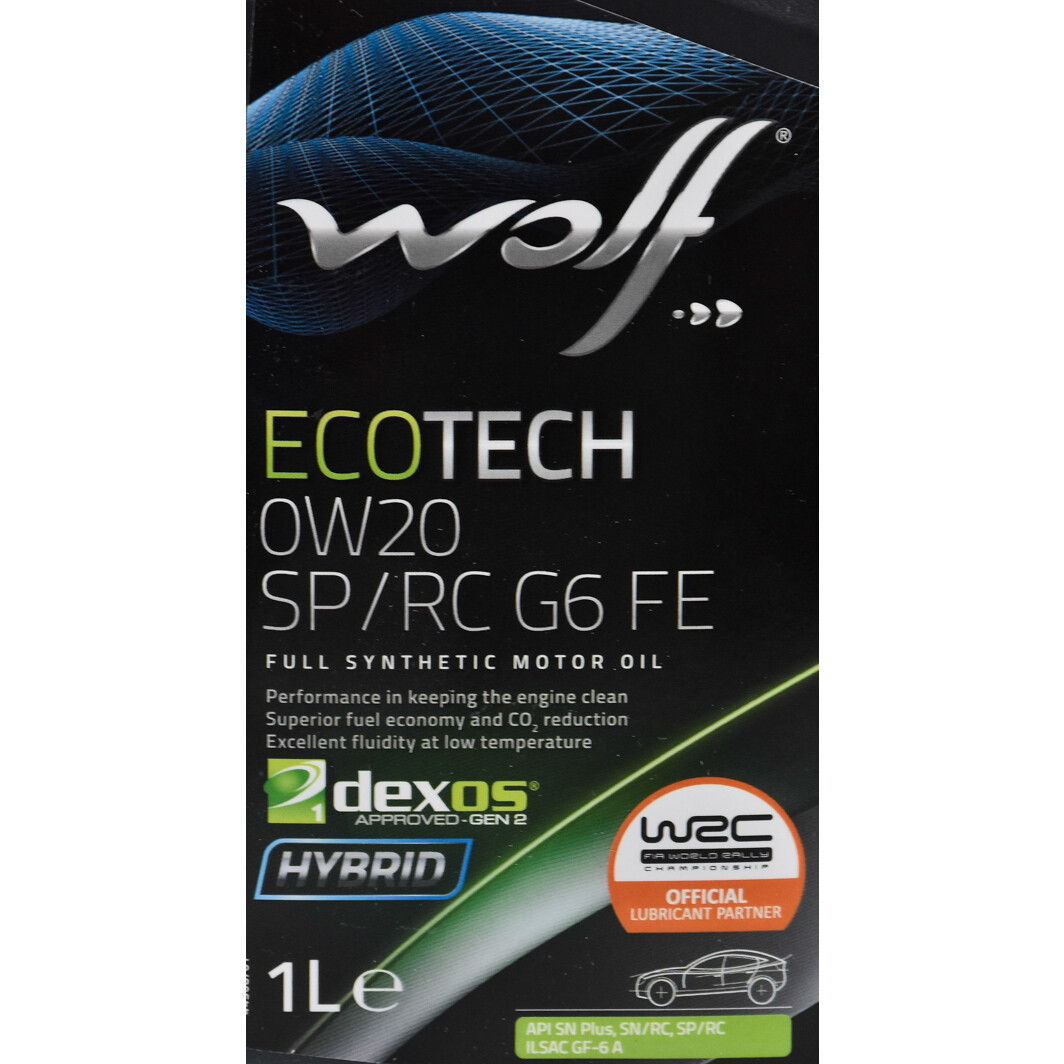 Моторное масло Wolf Ecotech SP/RC G6 FE 0W-20 1 л на Mitsubishi Magna