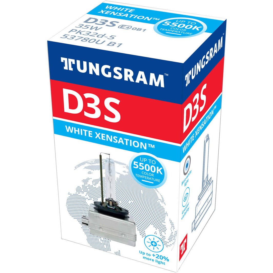 Автолампа Tungsram White Xensation D3S PK32d-5 35 W прозрачная 53780U