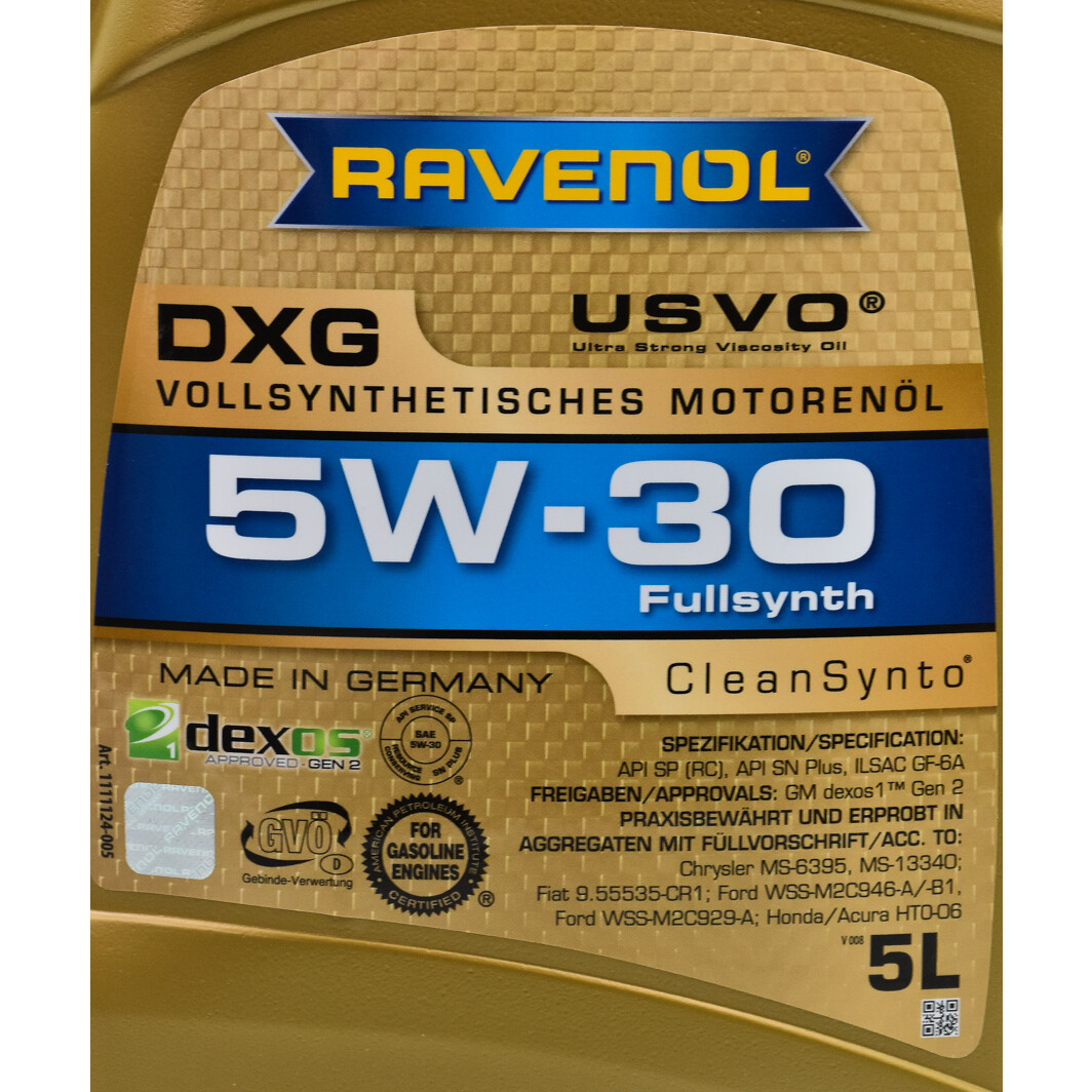 Моторна олива Ravenol DXG 5W-30 5 л на Citroen BX