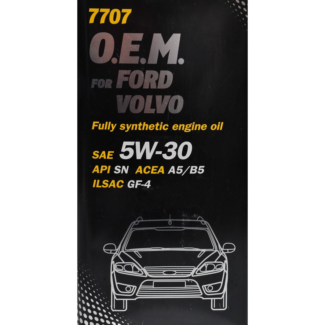 Моторна олива Mannol O.E.M. For Ford Volvo (Metal) 5W-30 5 л на Ford B-Max