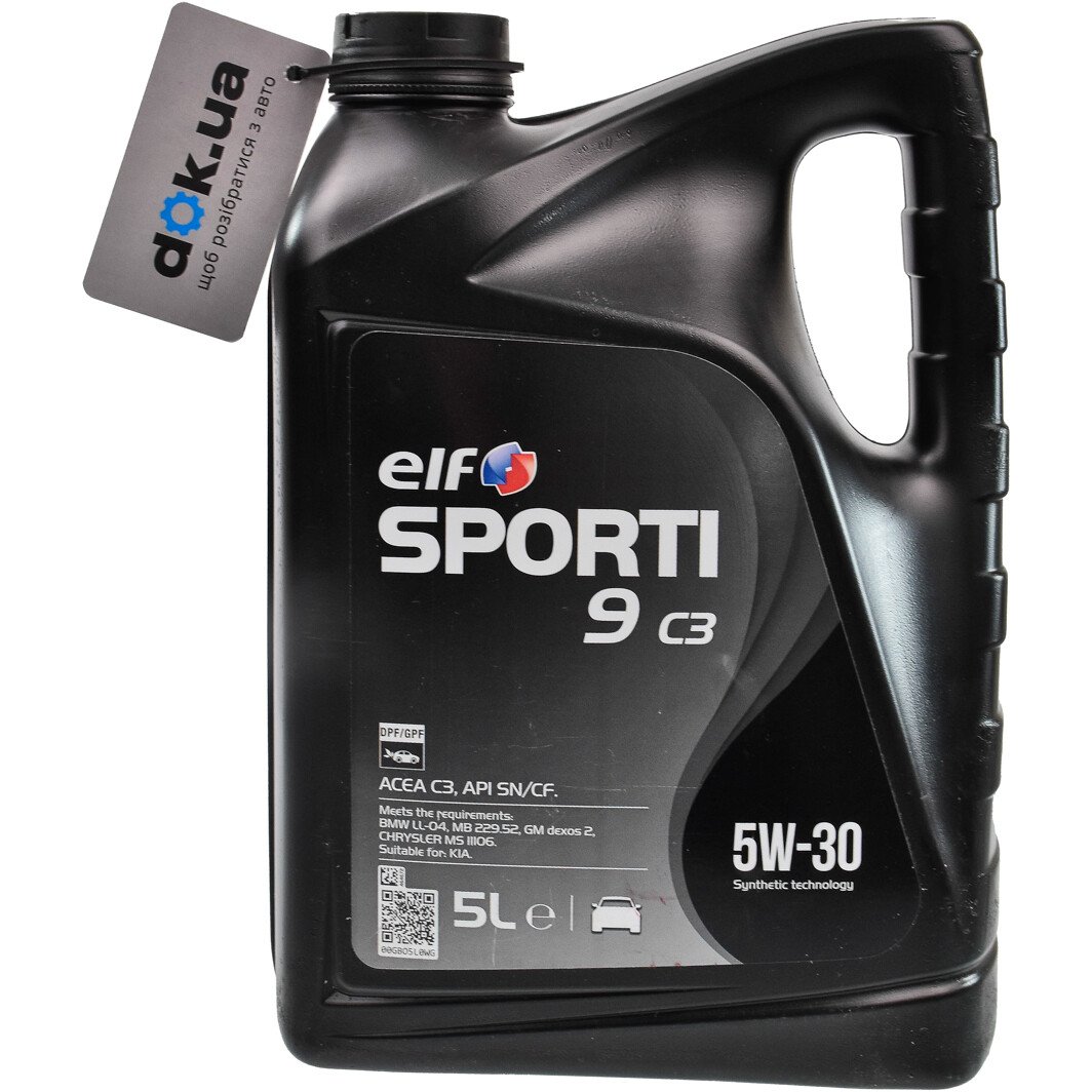Моторное масло Elf Sporti 9 C3 5W-30 5 л на Ford Puma
