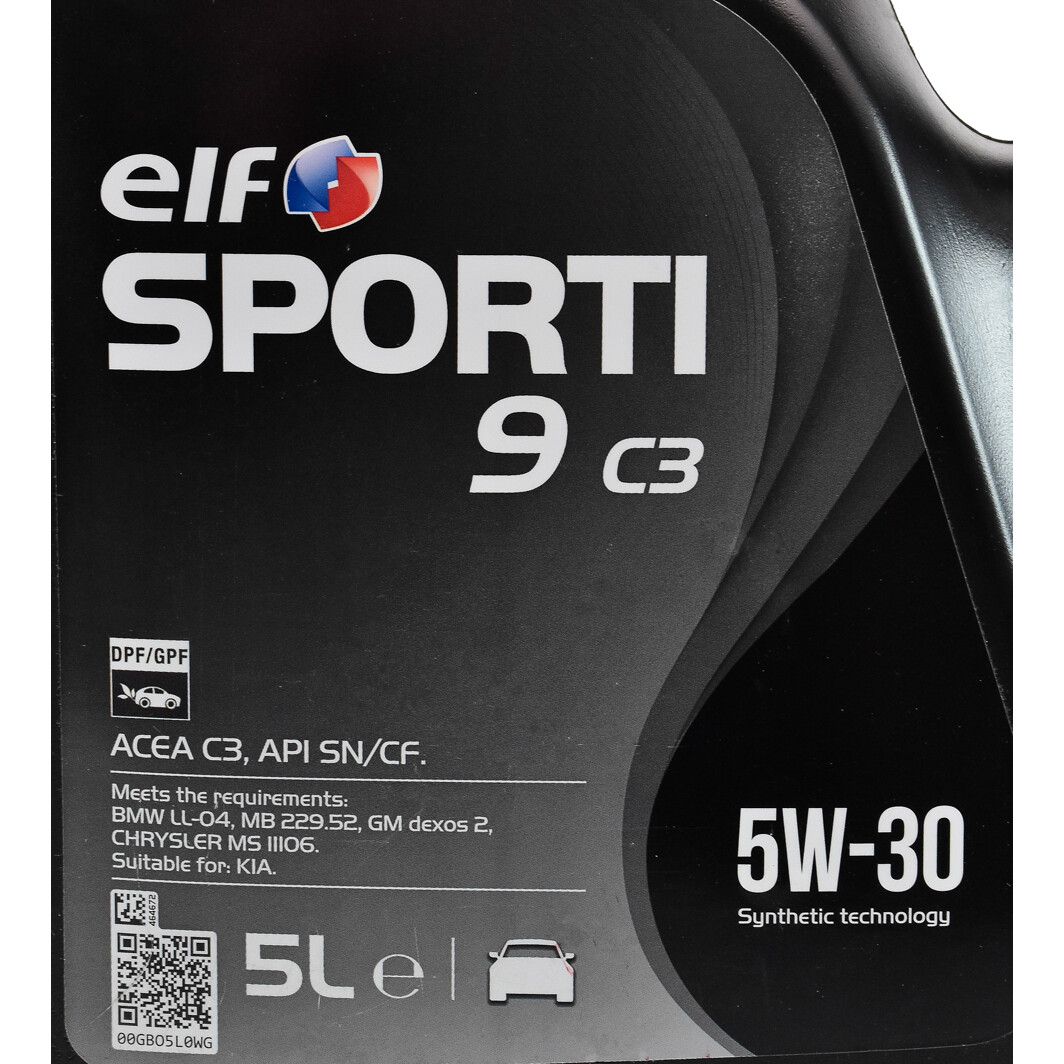 Моторное масло Elf Sporti 9 C3 5W-30 5 л на Ford Puma