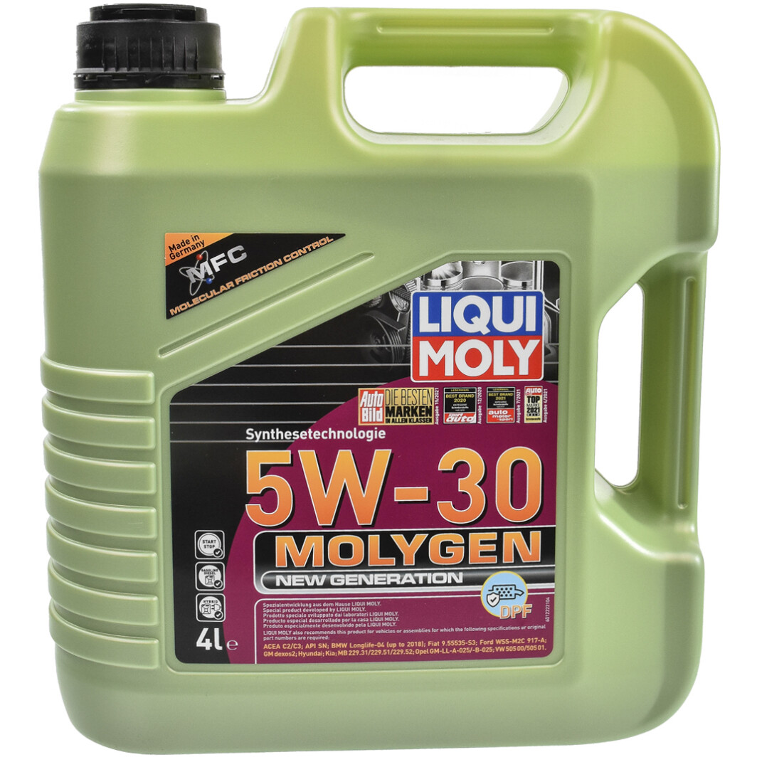 Моторное масло Liqui Moly Molygen New Generation DPF 5W-30 4 л на Dacia Lodgy