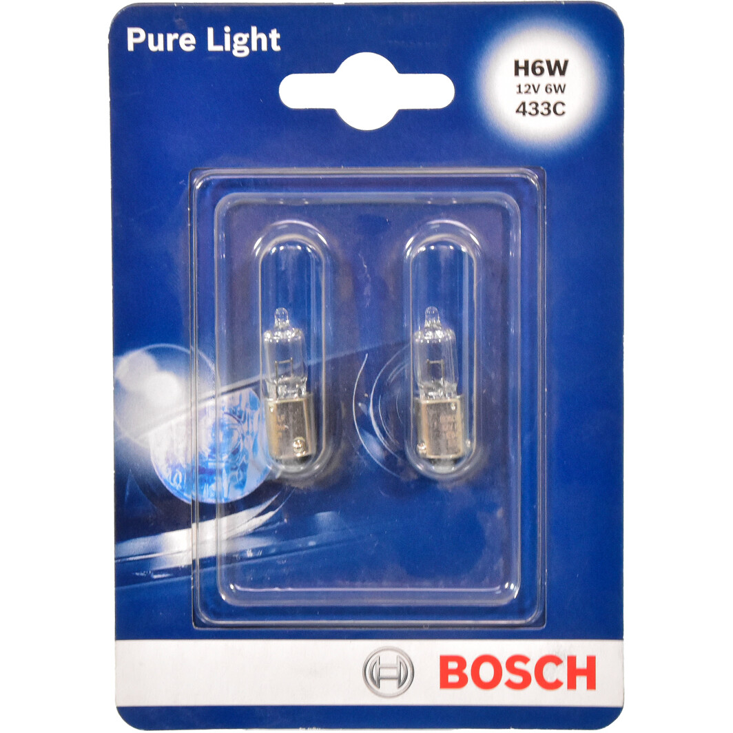 Автолампа Bosch Pure Light H6W BAX9s 6 W 1987301035