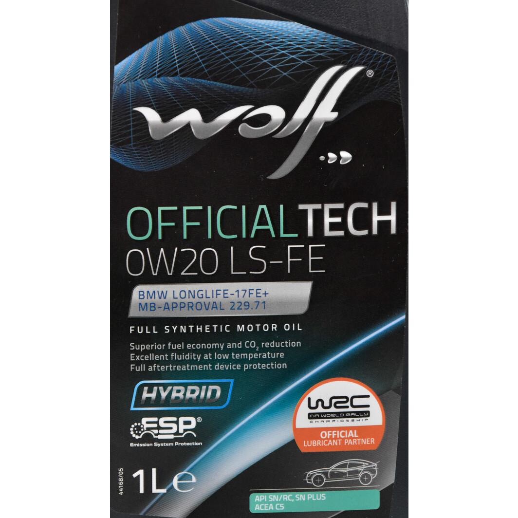 Моторна олива Wolf Officialtech LS-FE 0W-20 1 л на Lexus IS