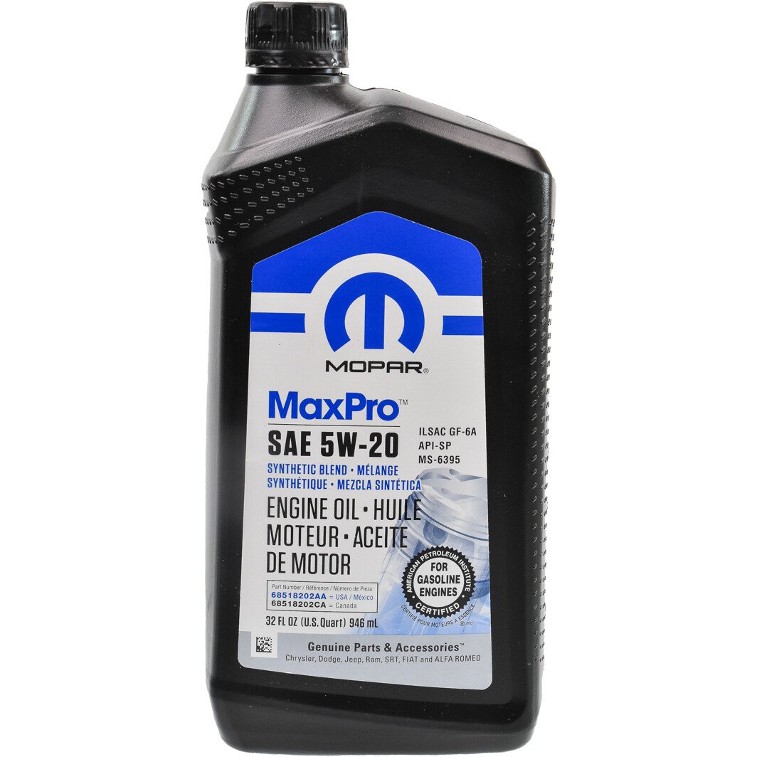 Моторное масло Mopar MaxPro GF-6A 5W-20 0,95 л на Honda Integra