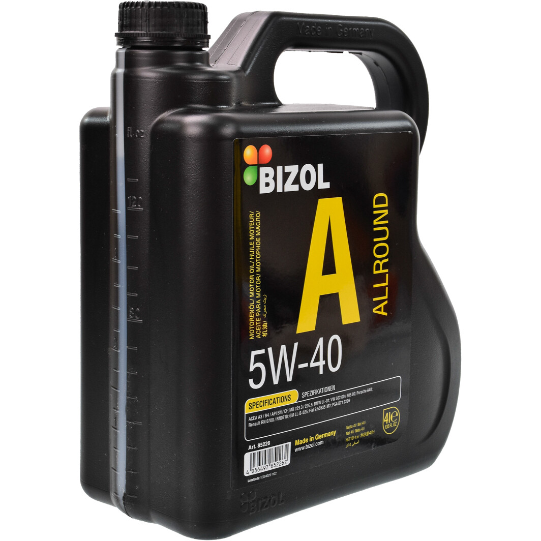 Моторное масло Bizol Allround 5W-40 4 л на Iveco Daily VI