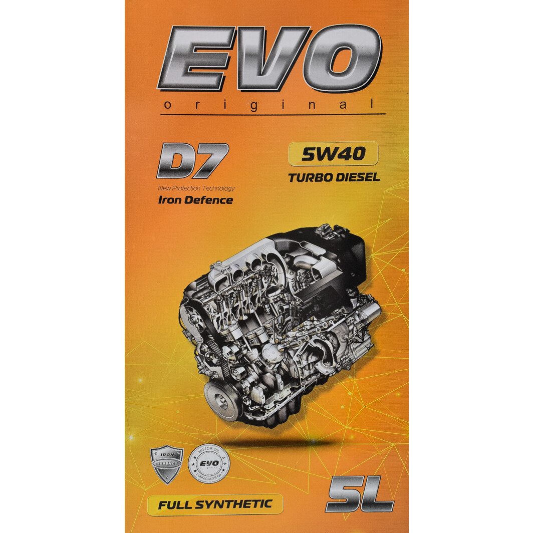 Моторное масло EVO D7 Turbo Diesel 5W-40 5 л на Seat Cordoba