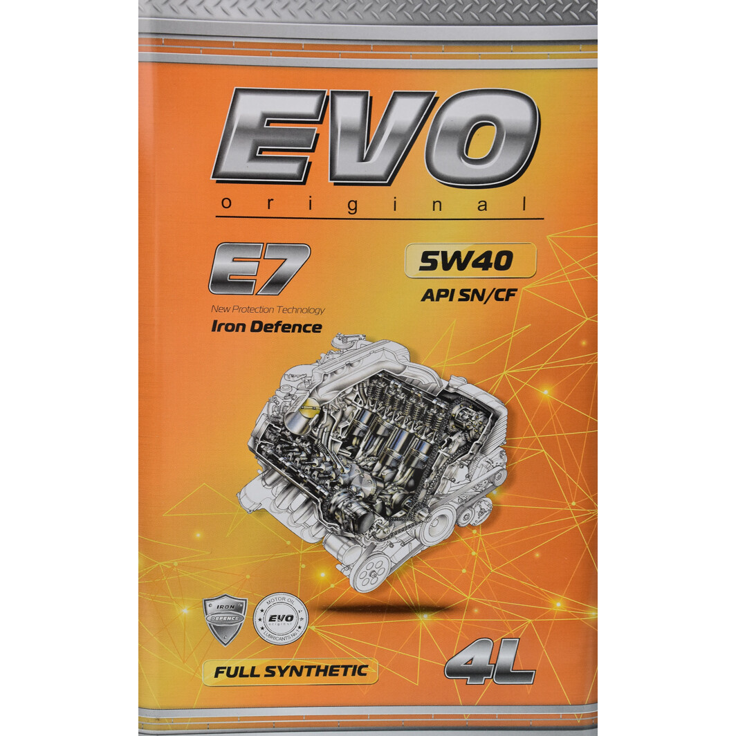 Моторна олива EVO E7 5W-40 4 л на Volvo C70