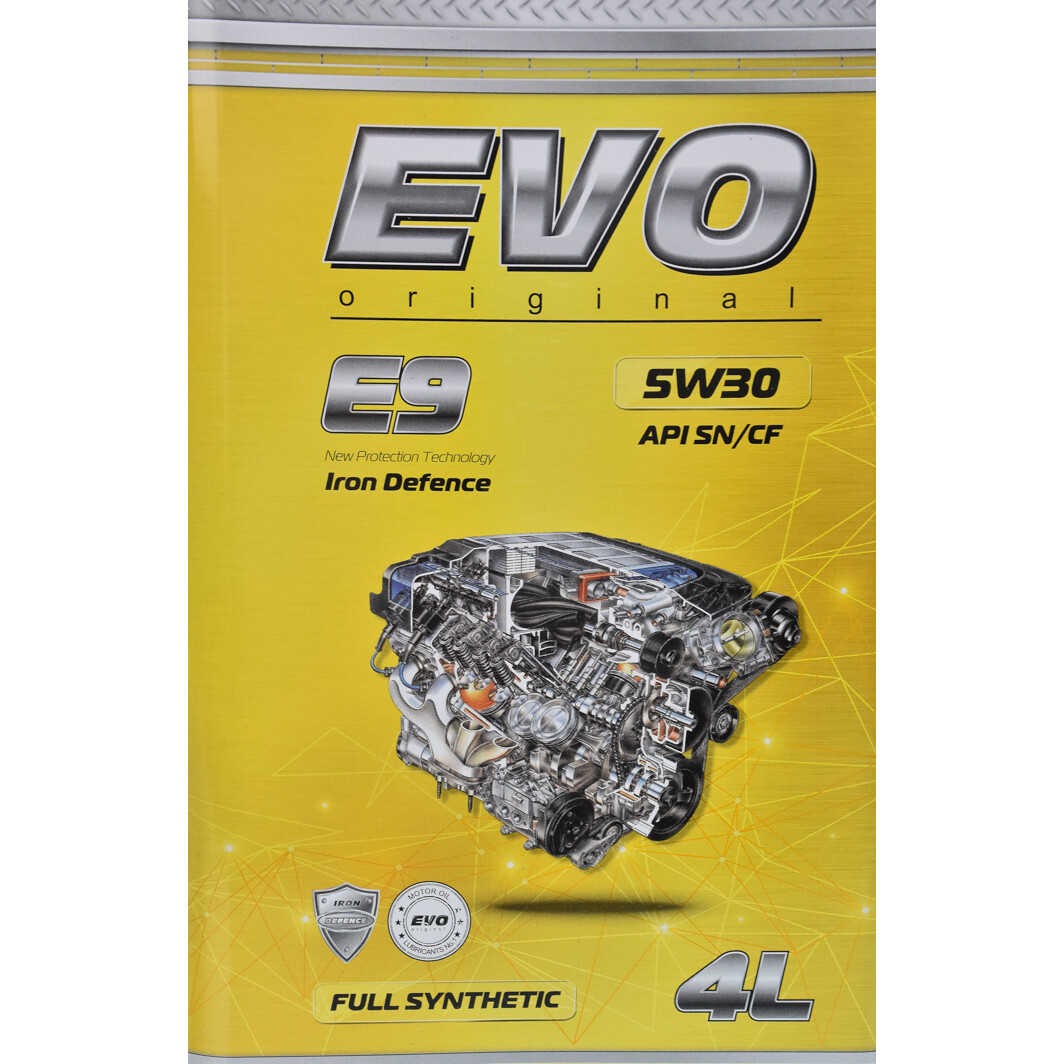 Моторное масло EVO E9 5W-30 для Peugeot 407 4 л на Peugeot 407