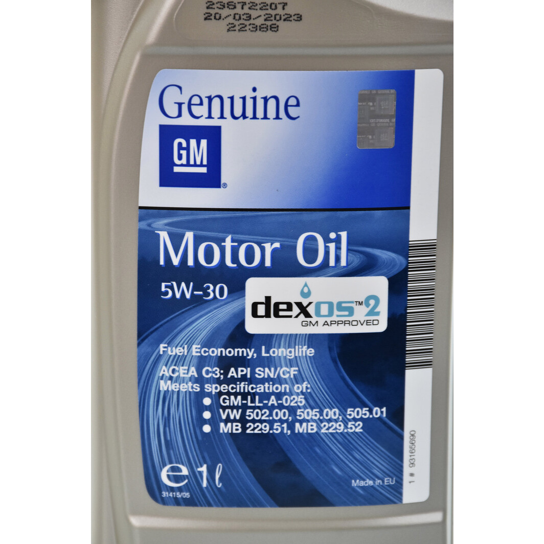 Моторна олива General Motors Dexos2 5W-30 1 л на Renault Koleos