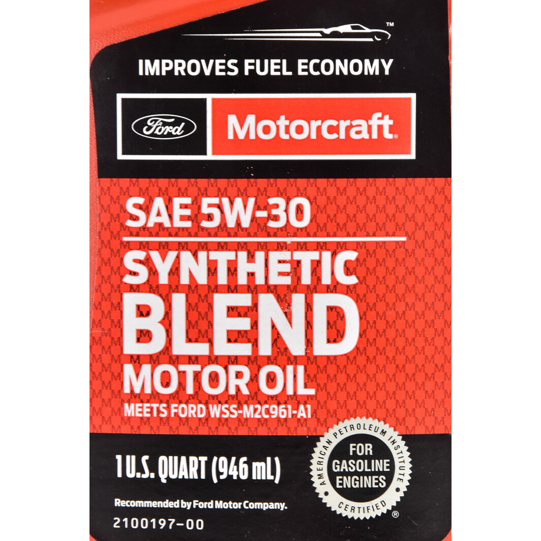 Моторное масло Ford Motorcraft Synthetic Blend 5W-30 0,95 л на Chevrolet Beretta