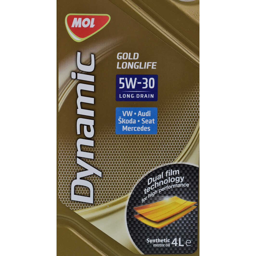 Моторное масло MOL Dynamic Gold Longlife 5W-30 4 л на Chevrolet Evanda