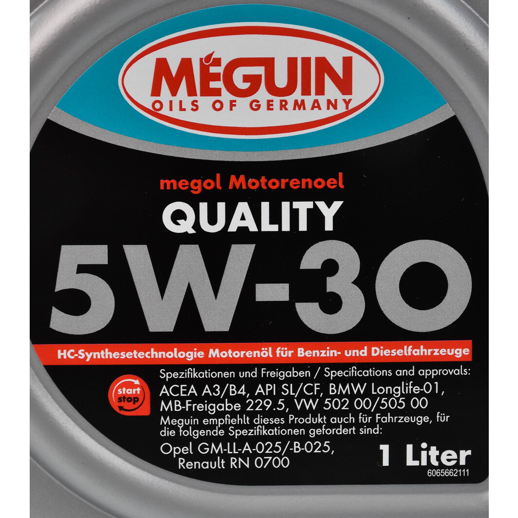 Моторное масло Meguin Quality 5W-30 1 л на Toyota Celica