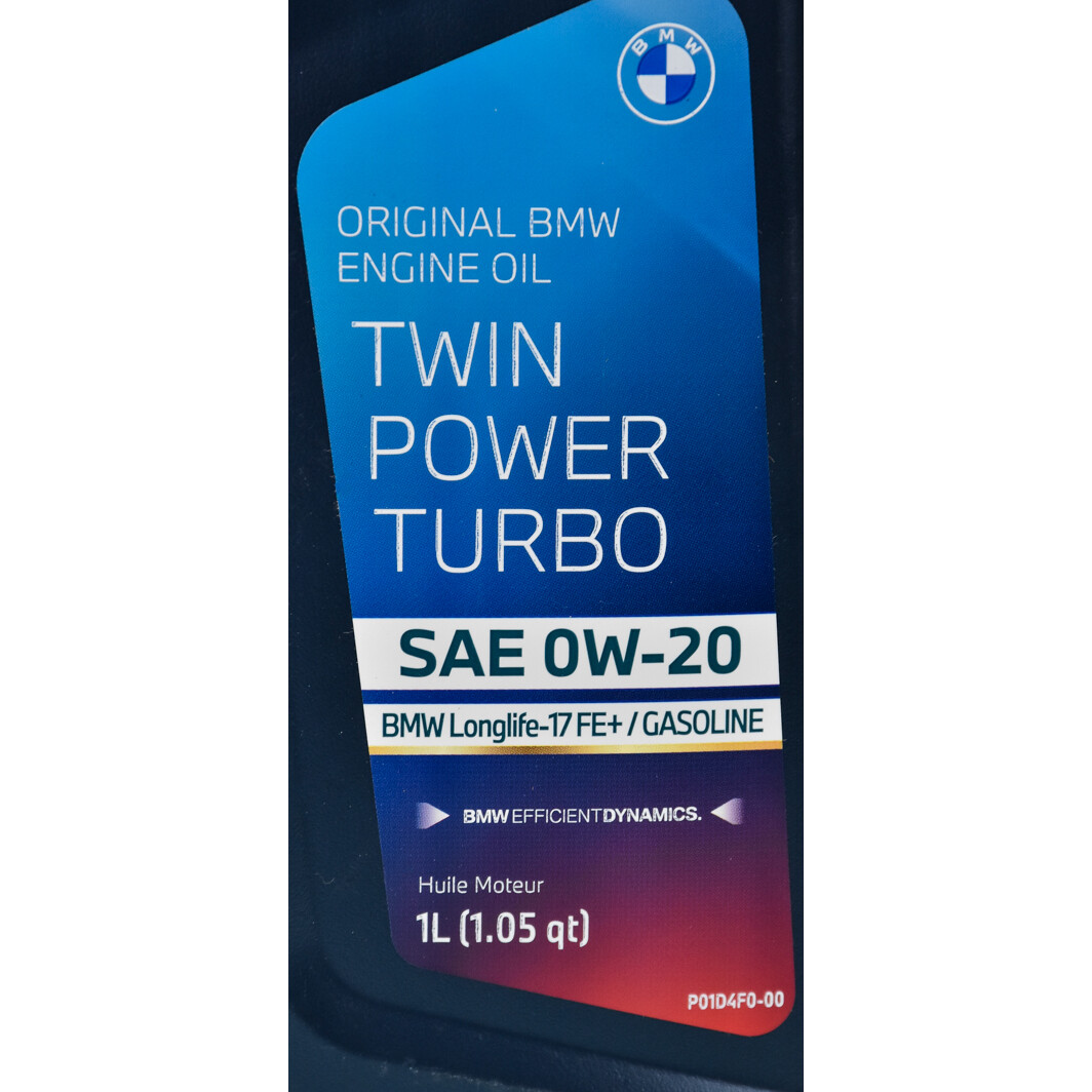 Моторна олива BMW Twinpower Turbo Longlife-17FE+ 0W-20 на Opel GT