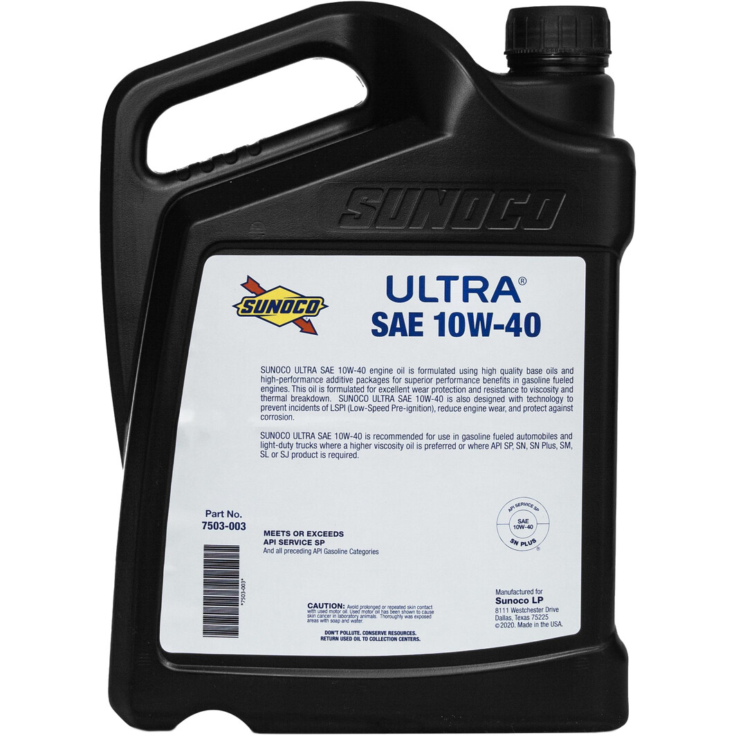Моторное масло Sunoco Ultra 10W-40 3,78 л на Volkswagen Up