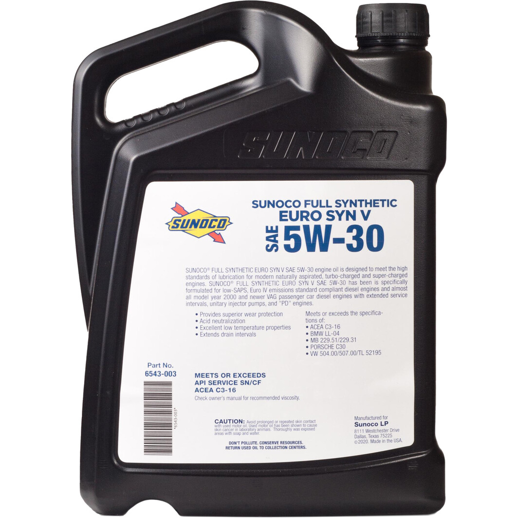 Моторна олива Sunoco Ultra Euro Syn V 5W-30 3,78 л на Kia Pregio