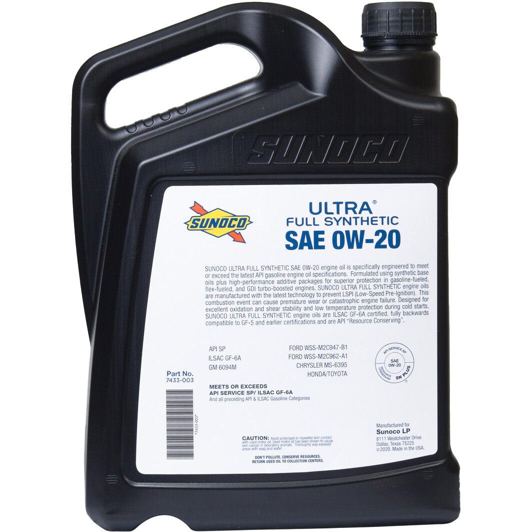 Моторна олива Sunoco Ultra 0W-20 3,78 л на Nissan Serena