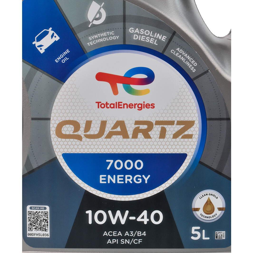 Моторное масло Total Quartz 7000 Energy 10W-40 5 л на Ford Mustang