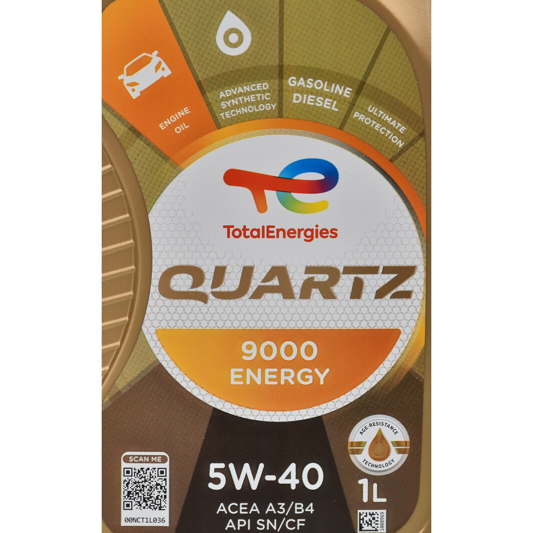 Моторное масло Total Quartz 9000 Energy 5W-40 1 л на Opel Vectra