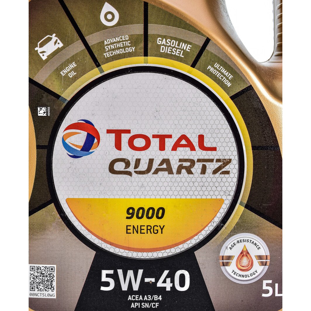 Моторна олива Total Quartz 9000 Energy 5W-40 5 л на Dacia Dokker