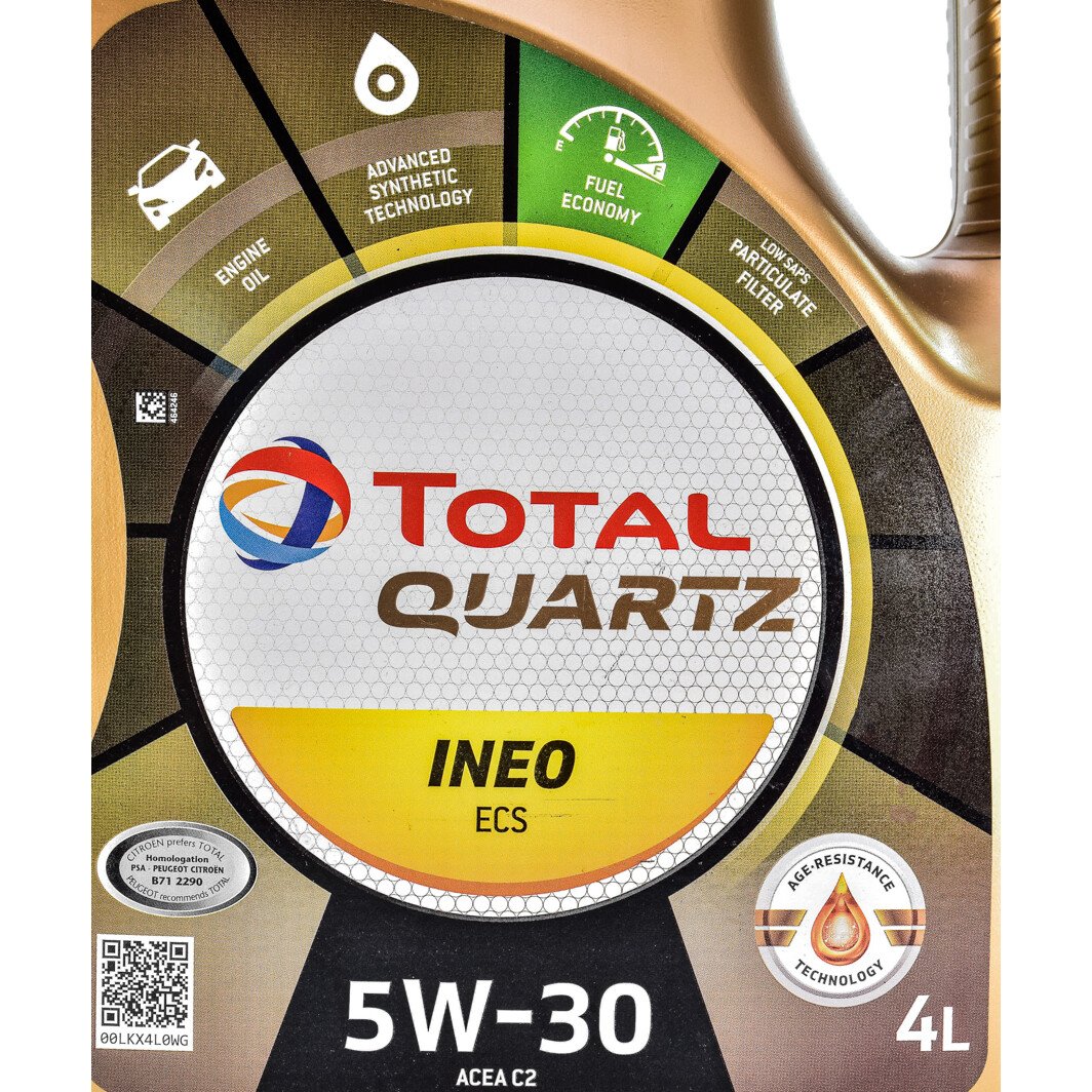 Моторное масло Total Quartz Ineo ECS 5W-30 4 л на Toyota Supra