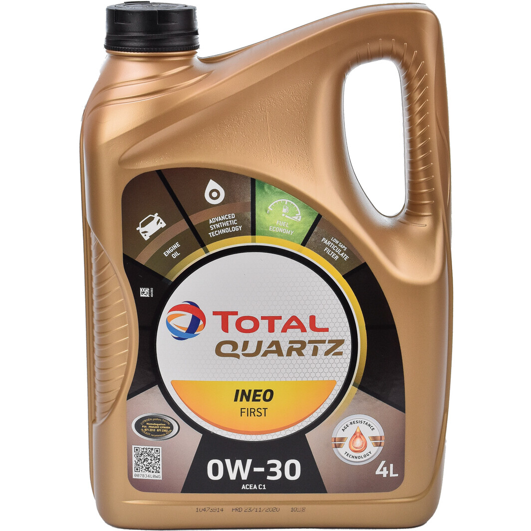 Моторное масло Total Quartz Ineo First 0W-30 4 л на Chevrolet Impala