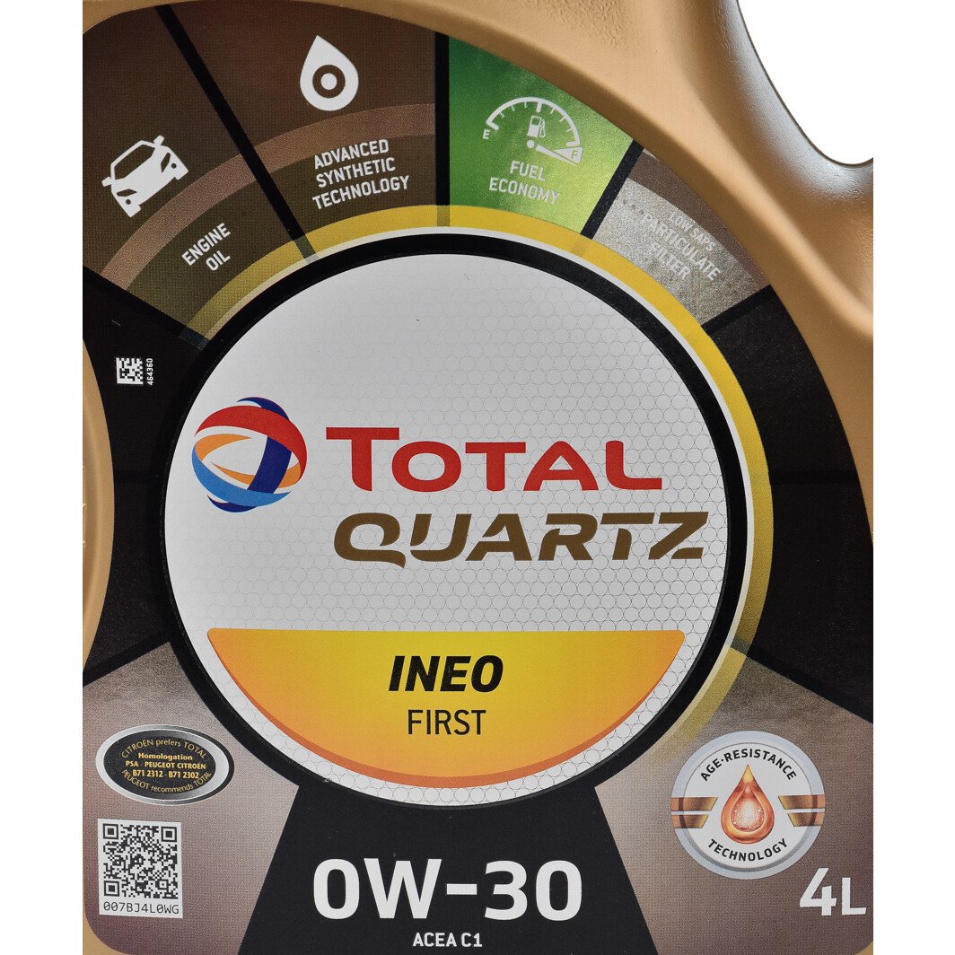Моторна олива Total Quartz Ineo First 0W-30 4 л на Audi V8