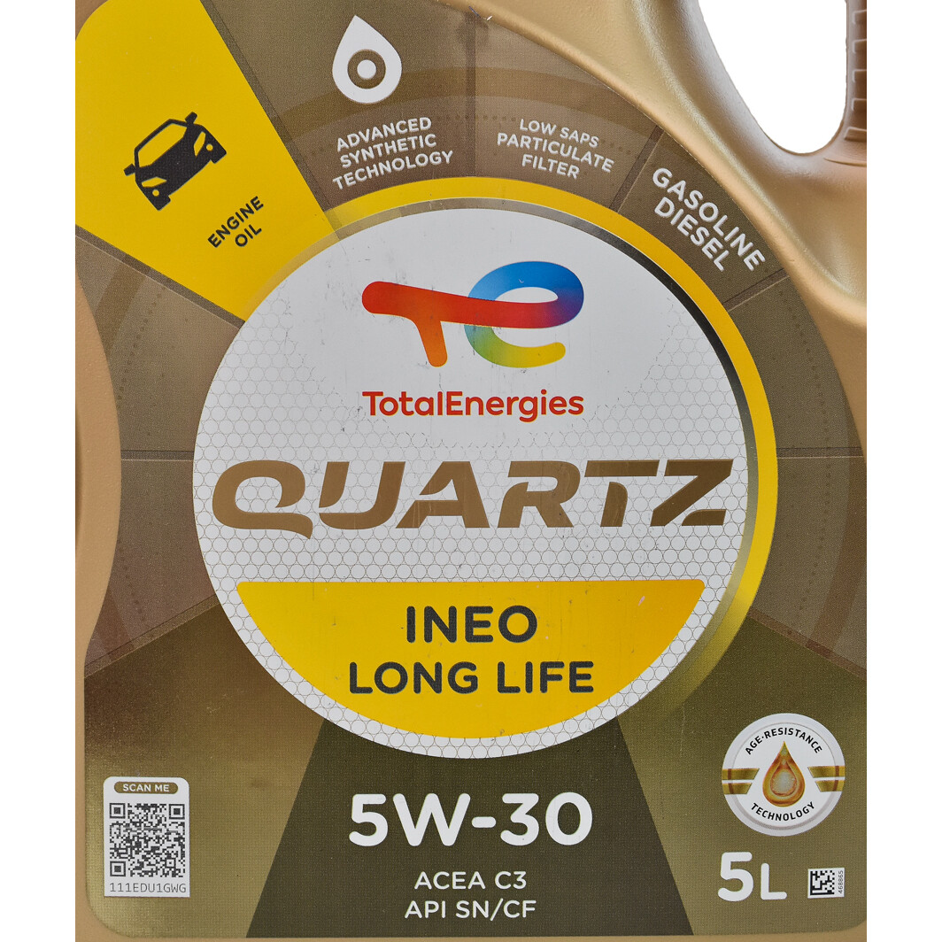Моторное масло Total Quartz Ineo Long Life 5W-30 5 л на Peugeot 106