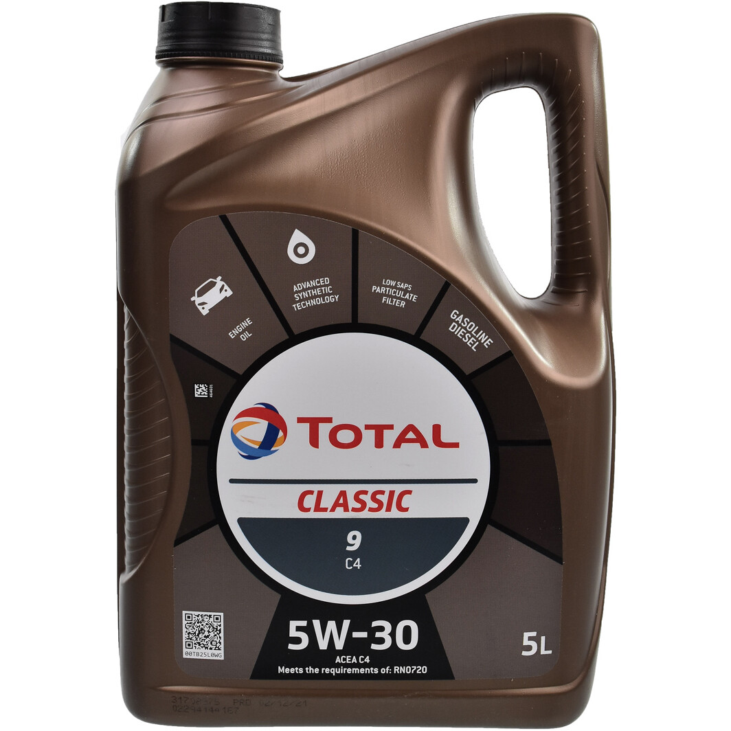 Моторна олива Total Classic 9 C4 5W-30 на Lancia Kappa