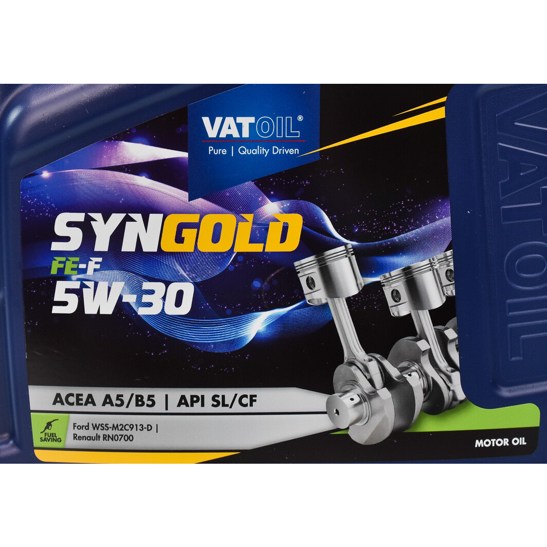 Моторна олива VatOil SynGold FE-F 5W-30 4 л на Chevrolet Matiz