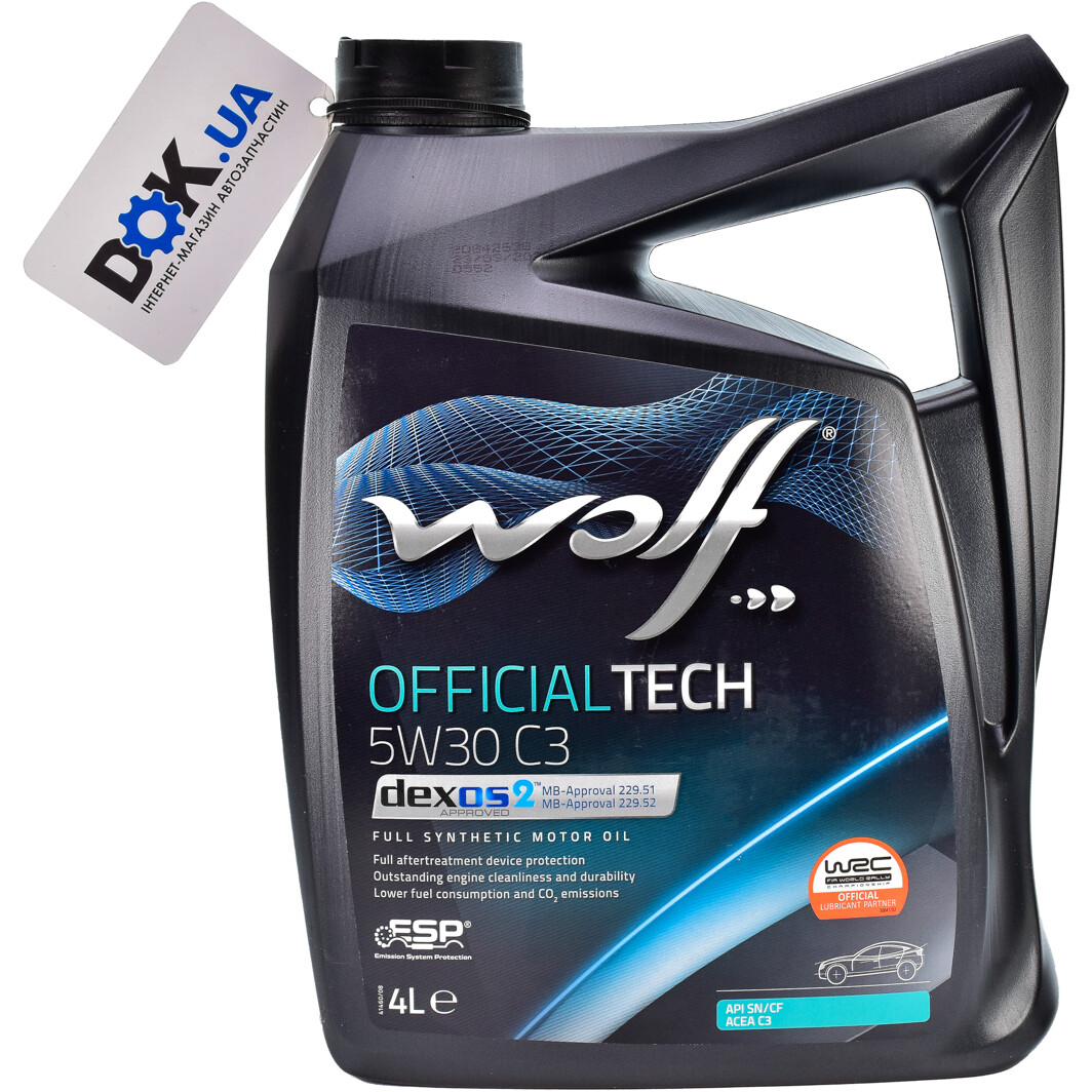 Моторное масло Wolf Officialtech C3 5W-30 4 л на Dacia Solenza
