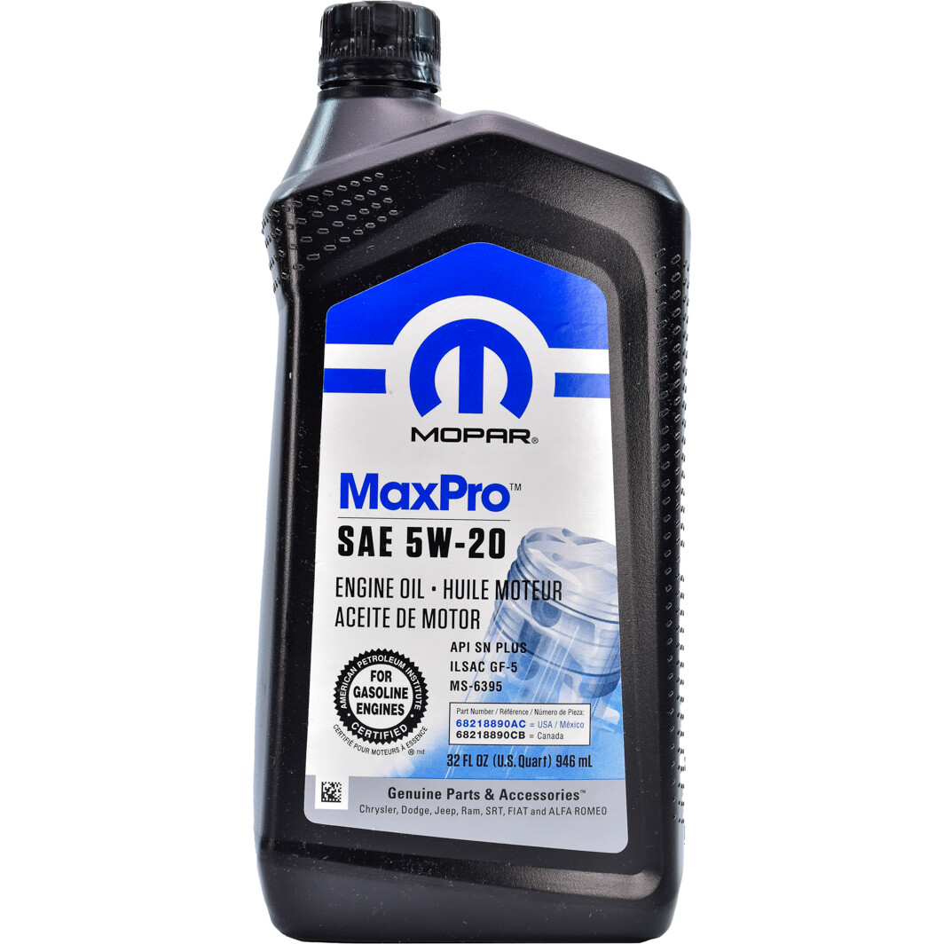 Моторное масло Mopar MaxPro 5W-20 0,95 л на Citroen C25